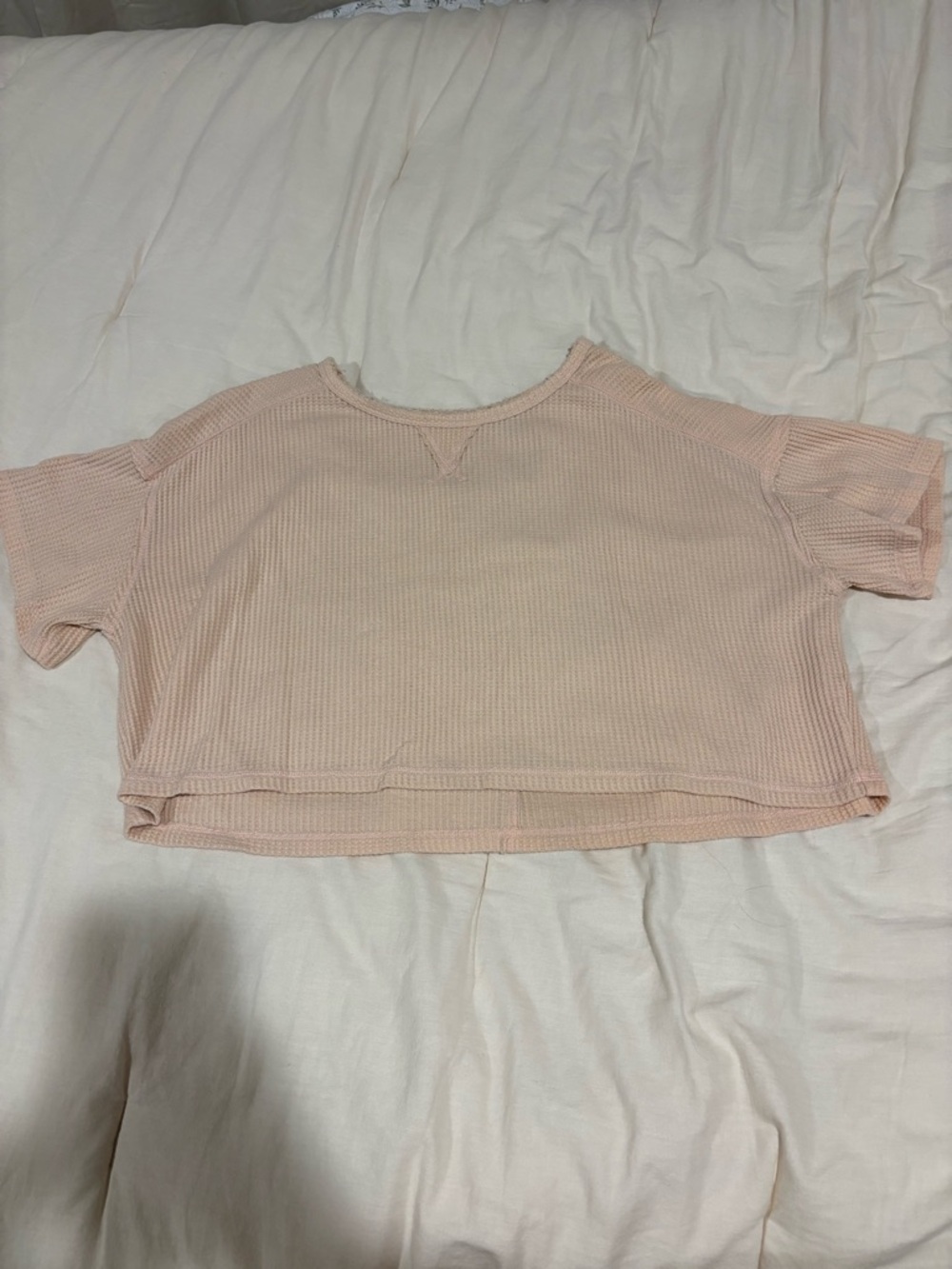 SO Kids Matching Set - Light Pink Waffle Knit Crop Top